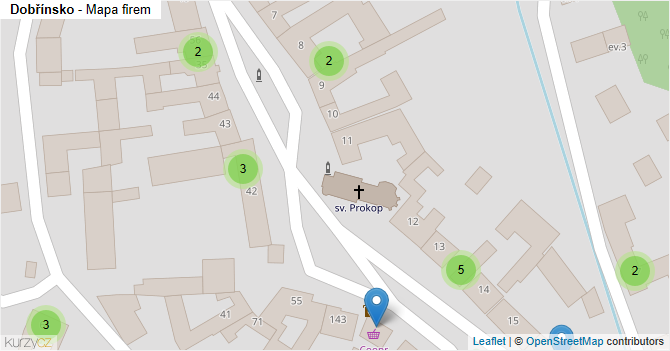 Dobřínsko - mapa firem