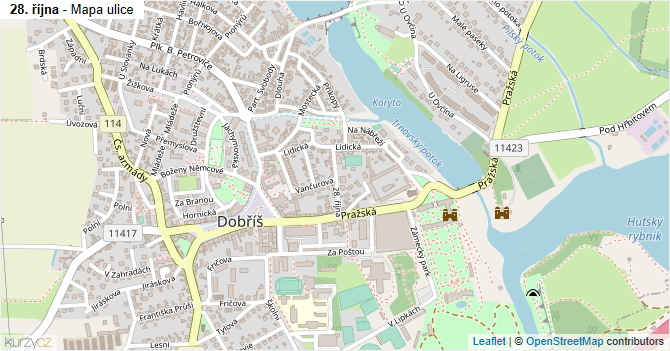 28. října - mapa ulice