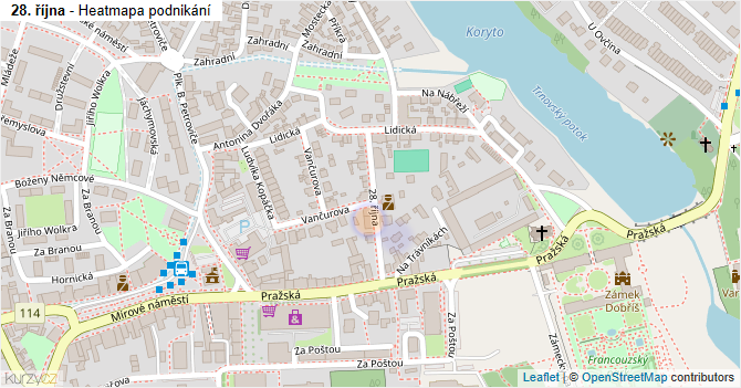 28. října - mapa podnikání