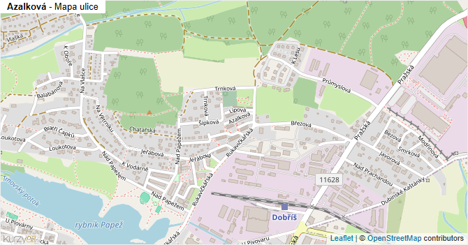 Azalková - mapa ulice