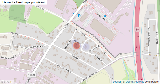 Bezová - mapa podnikání