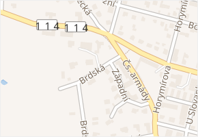 Brdská v obci Dobříš - mapa ulice