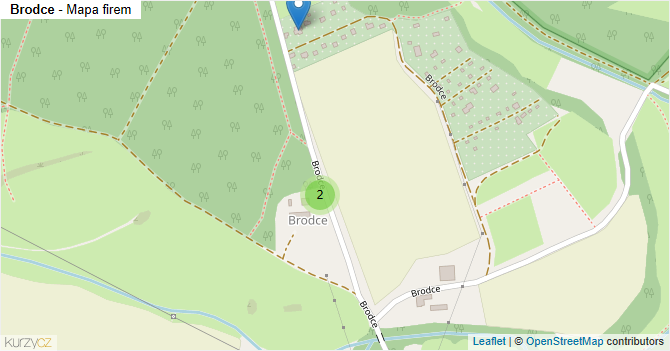 Brodce - mapa firem