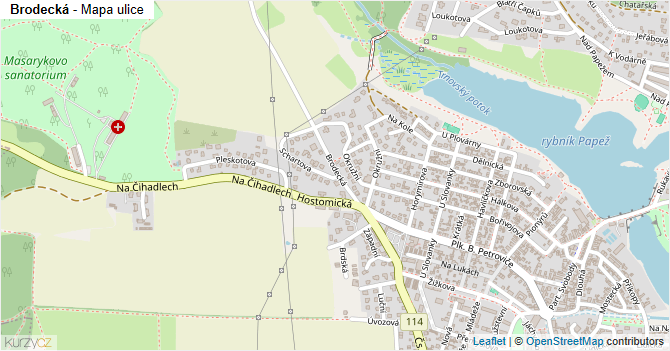 Brodecká - mapa ulice