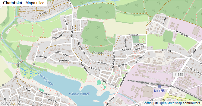 Chatařská - mapa ulice