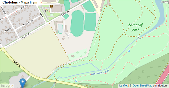 Chotobuš - mapa firem