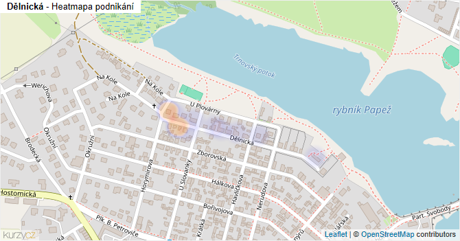 Dělnická - mapa podnikání