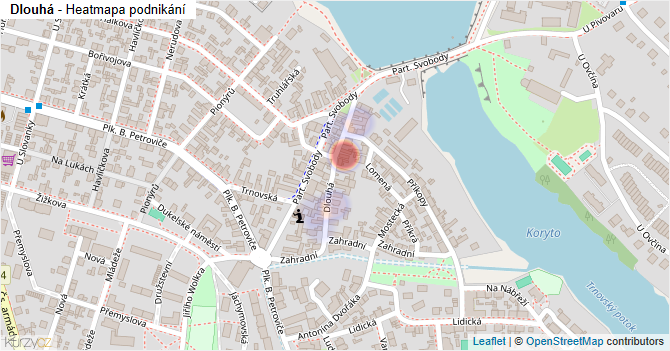 Dlouhá - mapa podnikání