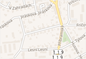 Františka Průši v obci Dobříš - mapa ulice