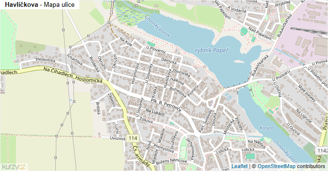 Havlíčkova - mapa ulice