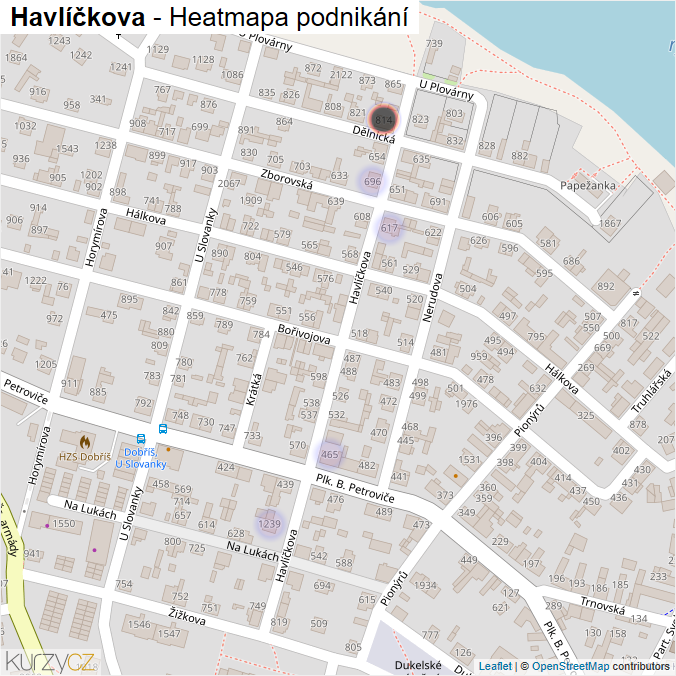 Mapa Havlíčkova - Firmy v ulici.