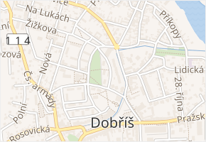 Jáchymovská v obci Dobříš - mapa ulice