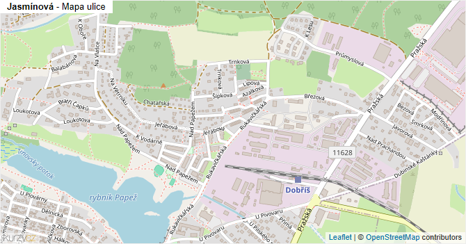 Jasmínová - mapa ulice