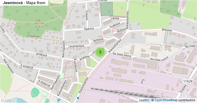 Jasmínová - mapa firem