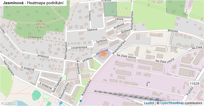 Jasmínová - mapa podnikání