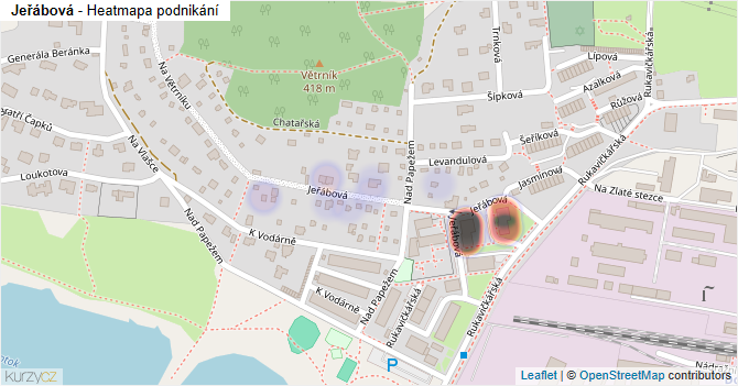 Jeřábová - mapa podnikání