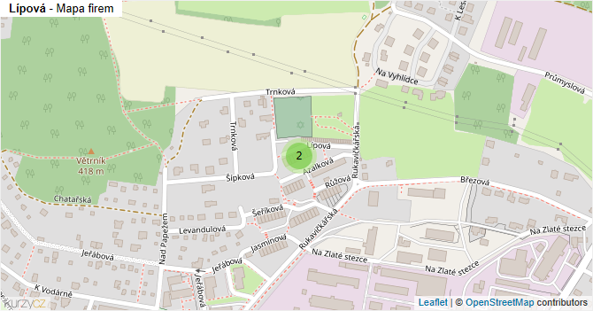 Lípová - mapa firem