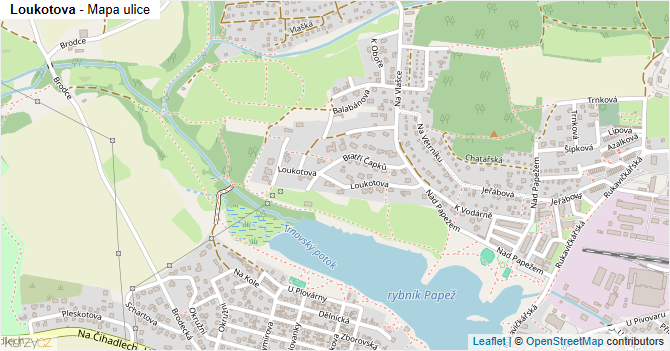 Loukotova - mapa ulice