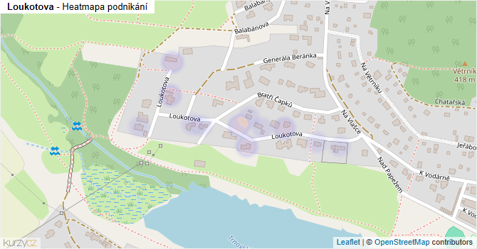 Loukotova - mapa podnikání