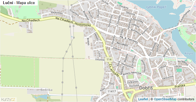Luční - mapa ulice