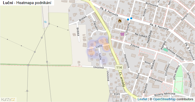 Luční - mapa podnikání