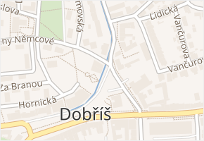 Mírové náměstí v obci Dobříš - mapa ulice