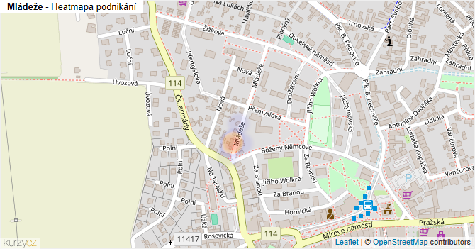 Mládeže - mapa podnikání