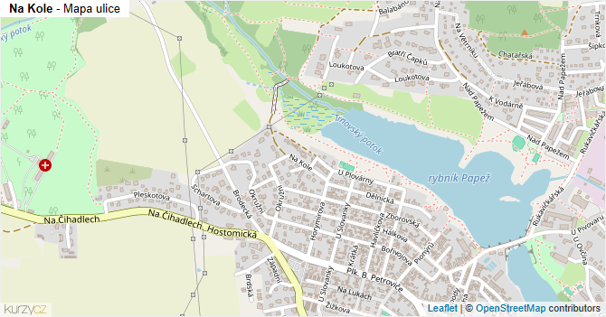 Na Kole - mapa ulice