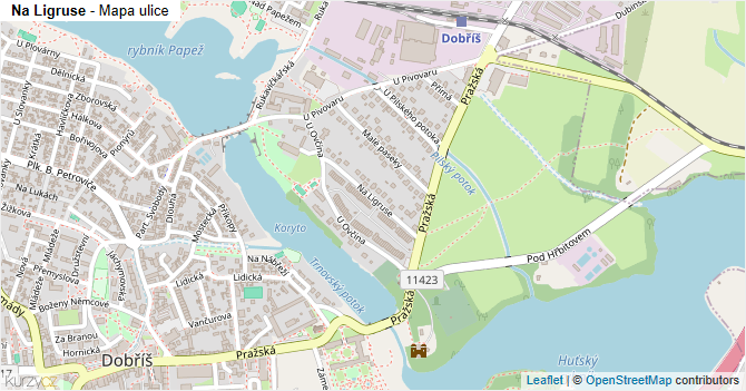 Na Ligruse - mapa ulice