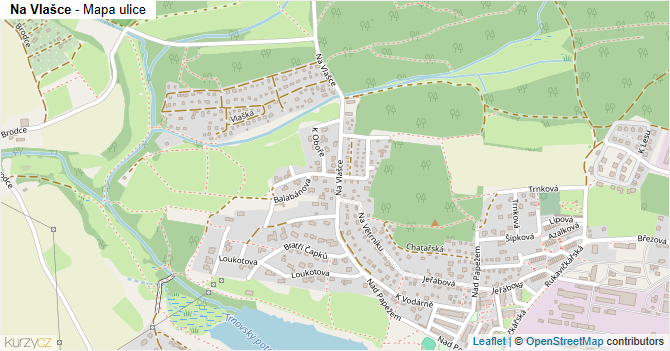 Na Vlašce - mapa ulice