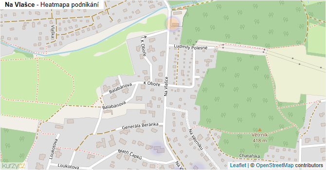 Na Vlašce - mapa podnikání