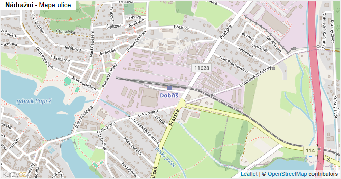 Nádražní - mapa ulice