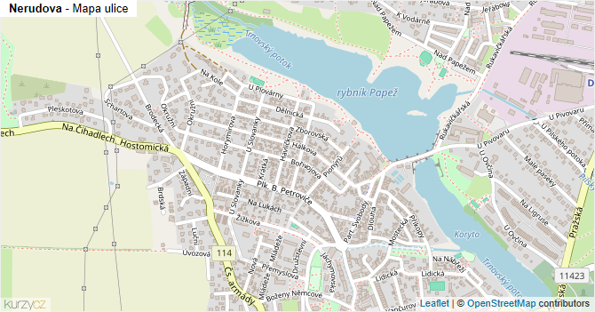 Nerudova - mapa ulice