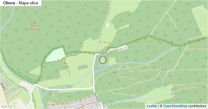 Obora - mapa ulice