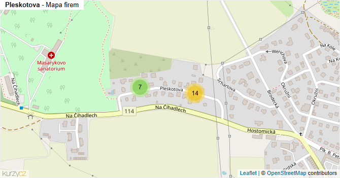 Pleskotova - mapa firem