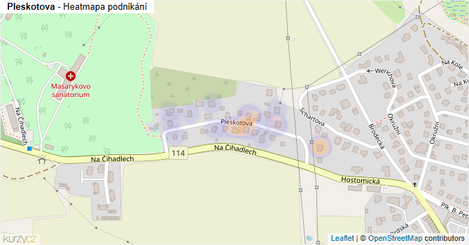 Pleskotova - mapa podnikání