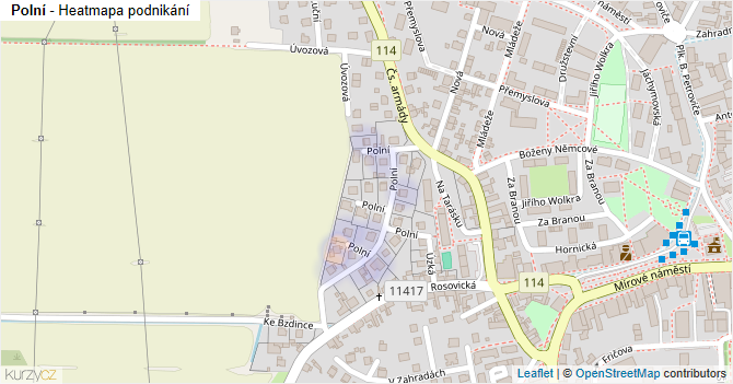 Polní - mapa podnikání