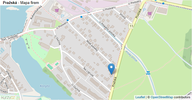 Pražská - mapa firem