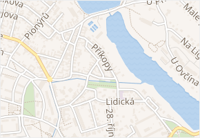 Příkrá v obci Dobříš - mapa ulice