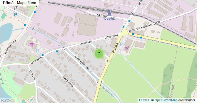Přímá - mapa firem