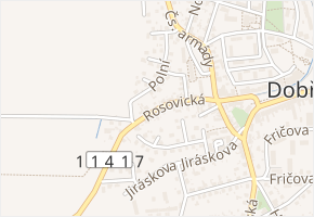 Rosovická v obci Dobříš - mapa ulice