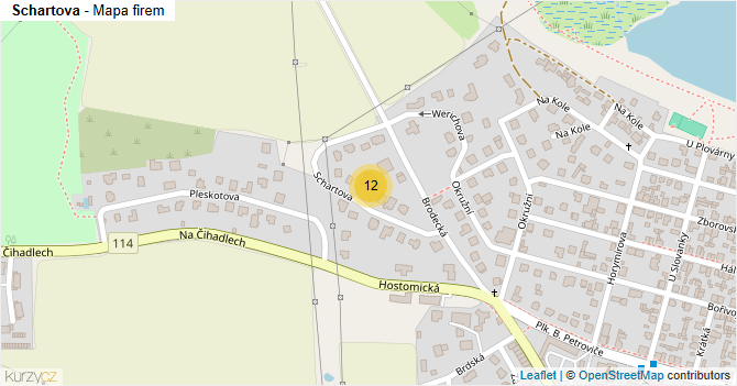 Schartova - mapa firem