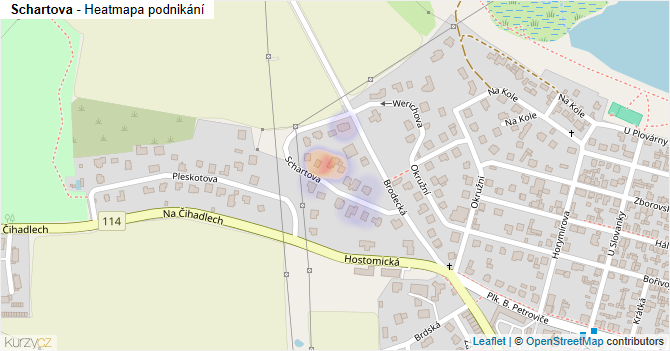 Schartova - mapa podnikání