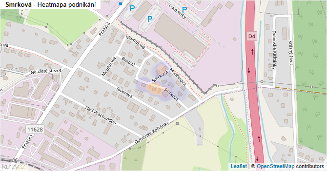 Smrková - mapa podnikání