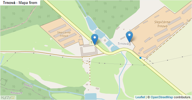 Trnová - mapa firem