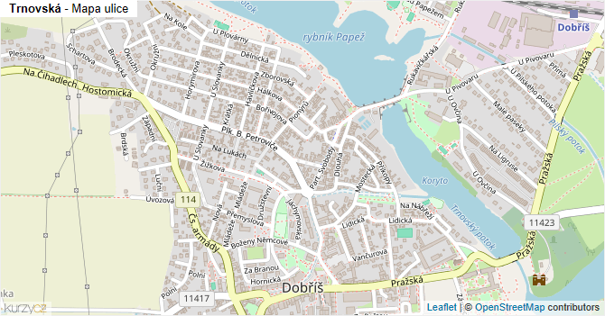 Trnovská - mapa ulice