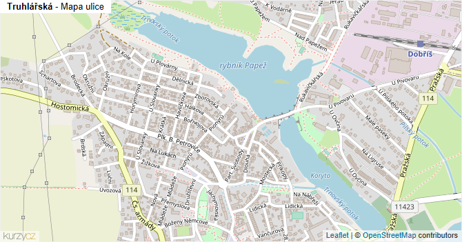 Truhlářská - mapa ulice