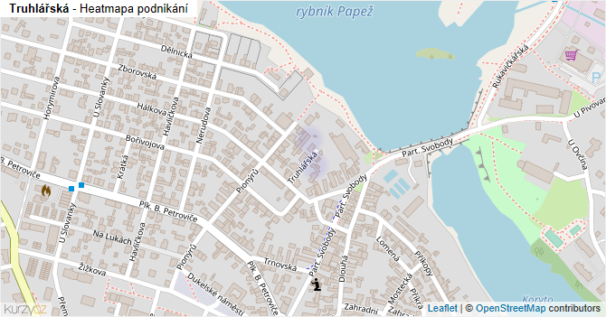 Truhlářská - mapa podnikání