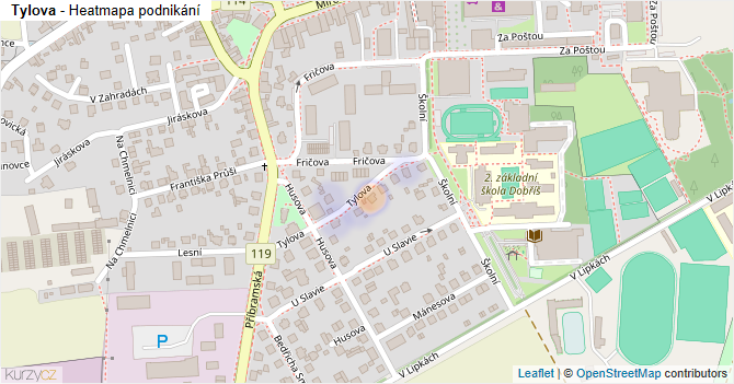 Tylova - mapa podnikání