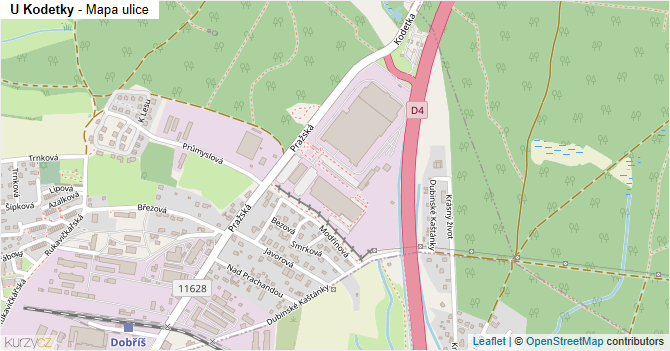U Kodetky - mapa ulice